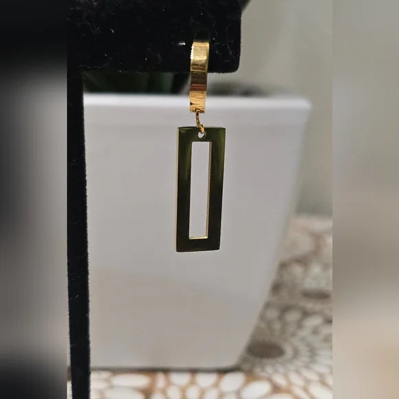 18K gold plated Stainless steel earrings - Picture 5 of 7